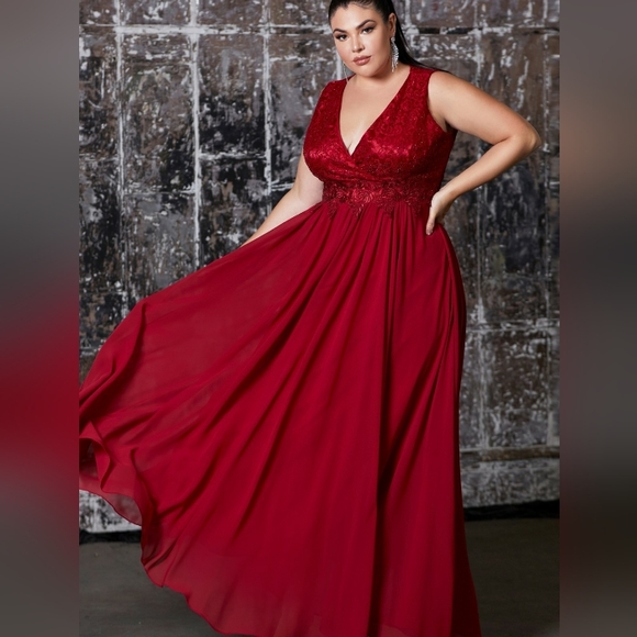 Plus size blue,red,pink,formal evening bridesmaid mother of the bride dress